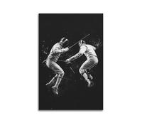 JHKJTK Impression sur toile murale moderne exquise - Album photo minimaliste - Affiche sportive - Duel dynamique d'escrime - 40 x 60 cm