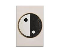 JHKJTK Impression sur toile murale moderne exquise - Album photo minimaliste Yin Yang - Motif équilibré symbolique pour chambre - 60 x 90 cm
