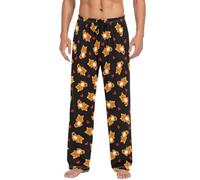 JHKKU Pantalon de pyjama pour homme, doux, confortable, joli cœur de chat, pantalon de pyjama avec poches, Joli cœur de chat, M