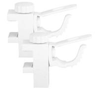 JHKNNK 2 pièces Support Tringle Rideau Auto-adhésif Blanc Réglable sans Perçage pour Barre Rideaux Chambre Salle de Bain Bureau