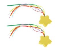 JHKNNK 2pcs Embouts D'antenne D'étoile pour Voiture, Décoration Extérieure en Éponge Jaune, Design Unique et Touche Ludique pour Usage Quotidien