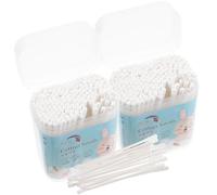 JHKNNK 400 Cotons-tiges pour Bébé à Double Embout en Coton Blanc Tête Ronde Spirale pour Nettoyage Doux des Oreilles Nez des Nourrissons