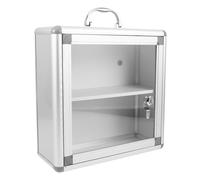 JHKNNK Armoire à Pharmacie Murale en Alliage Argenté Double Compartiments, Facile à Installer, Boîte de Rangement pour Remède pour Famille et Sports