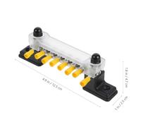 JHKNNK Bloc de Distribution Électrique 6 Voies 150a Dc 48v en Laiton pour Camping-car et Bateau, Bornier Automobile Haute Capacité, Barre Omnibus Compacte Bornes Vissées, Raccordement