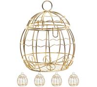 JHKNNK Boîte de bonbons fer 5 pcs en forme de cage à oiseaux pour enfants, idéale pour mariage en forêt et événements festifs