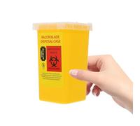 JHKNNK Boîte de Stockage pour Lames de Rasoir Usagées en Plastique Dispositif de Sécurité Garçon et Filles, Conteneur à Déchets Tranchants pour Usage Personnel et Salon Style