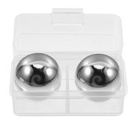 JHKNNK Boules de Glace en Acier Inoxydable 304 Réutilisables, Pierres à Whisky Qui Ne Fondent Pas, Pack de 2 pour Boissons Fraîches et Préservation des Saveurs
