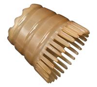 JHKNNK Brosse à Shampoing Artisanale en Corne de Bœuf Peigne en Plastique, Brosse de Massage Cheveux pour Relaxation et Soin du Cuir Chevelu Couleur Aléatoire