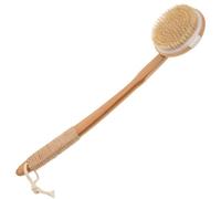JHKNNK Brosse de Bain à Long Manche Incurvé Petite Tête Ronde Amovible pour Nettoyage Dos, Brosse Corporelle pour Seniors et Personnes Handicapées