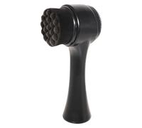 JHKNNK Brosse Visage Exfoliante Portable Double Face Noire en Silicone, Nettoyant Doux Multifonction pour Peau Sensible, Accessoire Maison et Voyage