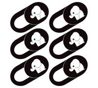 JHKNNK Cache Webcam Lot de 6 Pièces en Plastique ABS Flexible Motif Éléphant pour Couverture de Confidentialité sur Ordinateurs Portables et Tablettes