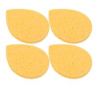 JHKNNK Éponges Visage Nettoyantes et Exfoliantes Lot de 4 Forme Goutte d'Eau Souples et Légères Nettoyage Doux Domicile