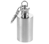 JHKNNK Flasque Porte-clés Petite Fiole Argentée en Acier Inoxydable 30 Ml Solide Design Élégant, pour Transporter Alcool