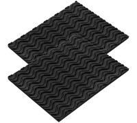 JHKNNK Lot de 2 Coussinets Adhésifs Antidérapants Noirs pour Semelles de Chaussures, Protège-talons Auto-adhésifs Motif Ondulé, Réduisent Bruit et Usure, Semelles de Sport et Ville