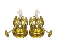 JHKNNK Lot de 2 Supports de Mèche et Brûleurs pour Lampe à Pétrole, Pièces Métalliques Régulateur, Adaptés pour Lampe à Huile Vintage et Intérieur