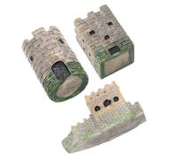 JHKNNK Lot de 3 Modèles Miniatures de Forteresses en Résine pour Table à Sable, Châteaux Européens Solides et Décorations pour Micro-Paysages et Aménagements Extérieurs