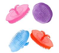 JHKNNK Lot de 4 Brosses de Massage pour Cuir Chevelu, Brosse Exfoliante pour Shampoing et Démêlage, Adaptée aux Cheveux Fragiles, Favorise le Bien-Bain Couleur Aléatoire