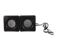 JHKNNK Mini Enceinte USB Filaire Caisson de Basses Intégré, Haut-Parleur Compact pour Bureau, Compatible PC et Smartphones, Adaptée à L’Écoute Musicale et Multimédia