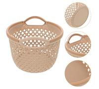 JHKNNK Panier de Rangement en Plastique Flexible Panier à Linge Poignée Bac Rond pour Vêtements et Jouets Portable Salle de Bain