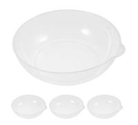 JHKNNK Plateau de Pesée et Bol Cuisine en Plastique Transparent, 4 Pièces Réutilisables, Accessoire pour Balance Numérique, pour Préparation Alimentaire Cuisine Domestique