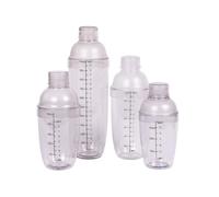 JHKNNK Shaker à Cocktail Transparent en PC 1 Set 300ml à 1000ml avec Graduation Étanche pour Préparation de Lait et Thé à Bulles à Domicile