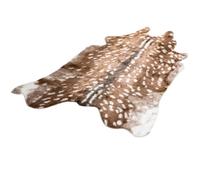 JHKNNK Tapis Animalier Créatif en Matière Synthétique Douce 78X108 CM, Tapis de Sol Décoratif en Fausse Fourrure de Cerf Sika pour Chambre et Salon, Décoration Intérieure