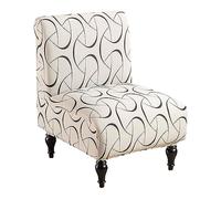 JHLD Extensible Housse de Fauteuil sans Accoudoirs 1 pièce | Spandex Housse de Chaise imprimé Doux Housse de Fauteuil Avec Bas élastique Antidérapant Pour Salon