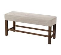 JHLD Housse De Banc De Salle à Manger, Velours Housse De Banc Extensible Elastique Couverture De Banc De Salle à Manger Extensible Housses De Banc pour Salle à Manger Amovible Lavable-Beige-Petit