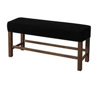 JHLD Housse De Banc De Salle à Manger, Velours Housse De Banc Extensible Elastique Couverture De Banc De Salle à Manger Extensible Housses De Banc pour Salle à Manger Amovible Lavable-Noir-Grand