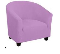 JHLD Housse De Canapé Tub Chair, Jacquard Motif Housse De Fauteuil Élastique Spandex Housse De Fauteuil Housse De Fauteuil Housse De Canape pour Café Bar-Violet Clair-Tub Chair