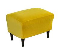 JHLD Velours Housse de Pouf rectangulaire, Housse de Repose-Pieds Extensible Housse de Protection pour Repose-Pieds Doux avec Bas élastique Housse Ottomanes pour Chats Chiens -Jaune-Petit