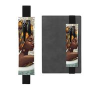 JHLMN Porte-stylo pour carnet de notes avec bande élastique réglable - Marque-page - En cuir synthétique - Pour planificateurs, journaux, livres, Noir , Taille unique