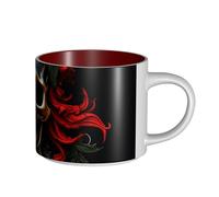 JHLMN Tasse à café en céramique de 445 ml avec grande anse - Tasse à thé fantaisie en porcelaine pour homme et femme - Motif crâne de pirate