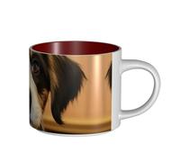 JHLMN Tasse à café en céramique de 445 ml avec grande poignée - Tasse à thé fantaisie pour dressage de chien - Grande tasse de voyage en porcelaine pour homme et femme