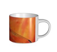 JHLMN Tasse à café en céramique de 445 ml avec grande poignée - Tasses à thé en forme de libellule rouge - Tasse à thé fantaisie en porcelaine pour homme et femme - Pour le travail de bureau