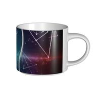 JHLMN Tasse à café en céramique de 445 ml avec grande poignée, tasses à thé, formules de formes, théorie, leçon de mathématiques, grande tasse de voyage en porcelaine pour homme et femme