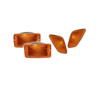 JHMHCOQ Couvercle De Phare Coques Protection Pour Clignotants Et Feux Position Latéraux Pare-chocs Avant Voiture Sans Ampoule Ni Douille Pour Jeep Pour Wrangler Pour TJ(4*amber lens)