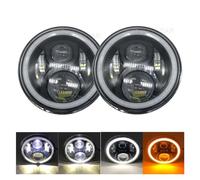 JHMHCOQ Feux Avant Phare de phares LED de 7 pouces pour Toyota pour Land pour Cruiser FJ40s FJ45s Feux Phares(2piece 60w black 1)