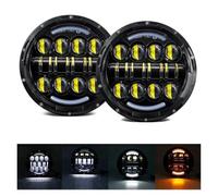 JHMHCOQ Feux Avant Phare de phares LED de 7 pouces pour Toyota pour Land pour Cruiser FJ40s FJ45s Feux Phares(2piece 80w black)