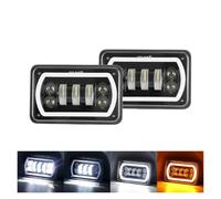 JHMHCOQ Feux Avant Projecteur Rectangulaire De Phare LED 4x6 Pouces, 12000Lm, 6000K, Phare De Camion, Accessoires D'éclairage De Voiture Pour Jeep Pour Wrangler Feux Phares(2piece D)