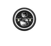 JHMHCOQ Moto De Phare Avant Pour CB400 CB500 CB1300 Pour Hornet 250 900 Pour VTECVTR250 Phare LED Rond 7" Moto H4 Faisceau Haut/bas 7 Pouces(Le noir)