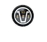 JHMHCOQ Moto De Phare Avant Pour FLD Pour Touring Pour Softail 1 PCS 7 Pouces Phare De Moto À LED 40W/50W/60W/80W/90W 7" Boîtier Coque Supports(1 pcs black 60W B)