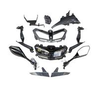 JHMHCOQ Moto De Phare Avant Pour MT09 Pour FZ09 2013 2014 2015 2016 Ensemble De Phares Moto Clignotants Miroir(Carbon firber)