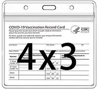 JHNEA Lot de 2 protège-cartes de vaccination CDC - 10,2 x 7,6 cm - Pochette en plastique vinyle transparent avec fermeture éclair refermable