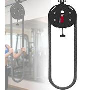 JHOMHF Entraîneur À Corde sans Fin Monté sur Rack 30kg Machine À Câble De Résistance Réglable for Cage À Squat Entraînement Fonctionnel Complet du Corps Salle Sport À Domicile Ou Commerciale(Red)