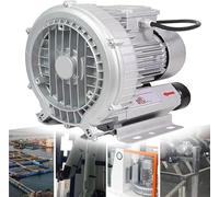 JHOMHF Souffleur régénératif monophasé 220V souffleur Vortex Haute Pression souffleur annulaire à Canal latéral for systèmes d'aération des eaux usées et de Vide Industriel(120w)