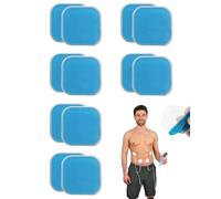 JHOSFA EMS Gel Pads TENS Electrode Pads 20 PCS, Electrodes pour Electrostimulateur, Patch TENS Autoadhesif Reutilisable pour Appareil de Stimulation Musculaire Abdominal, Anti Douleur, Physiotherapie