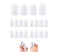 JHOSFA Protège-Doigts en Silicone 20 Pièces, Protection de Doigts Imperméable 16 Petits et 4 Grands, Capuchon de Doigt pour Protéger les Bouts des Doigts, Protection du Pouce Blessé