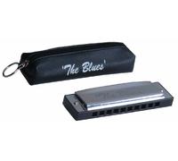 JHS TB10F Le Blues Harmonica majeur diatonique en FA Argent