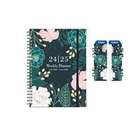 JHSDHYD Cahier Lot de 2 agendas mensuels et hebdomadaires à motif floral, 71 feuilles, format A5, agenda, calendrier, papeterie, fournitures scolaires et de bureau(B11)